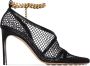 Bottega Veneta chain-trimmed 100mm mesh sandals Black - Thumbnail 1