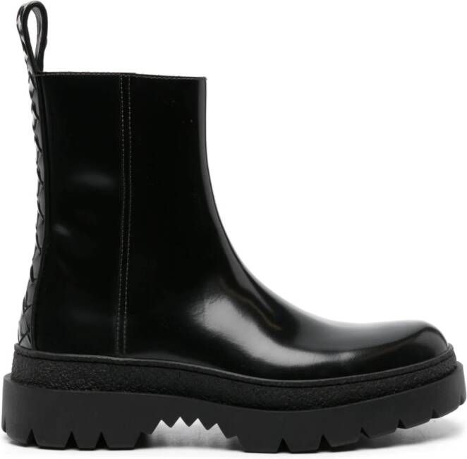 Bottega Veneta Highway leather ankle boots Black