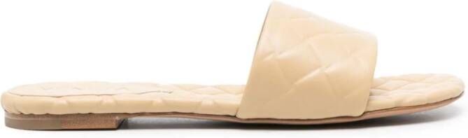 Bottega Veneta interwoven-debossed leather sandals Neutrals