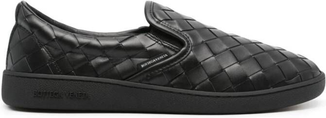 Bottega Veneta interwoven leather slip-on sneakers Black