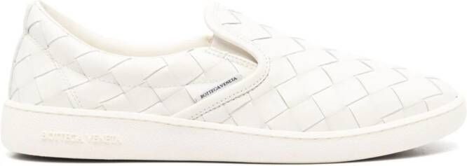 Bottega Veneta interwoven leather slip-on sneakers White