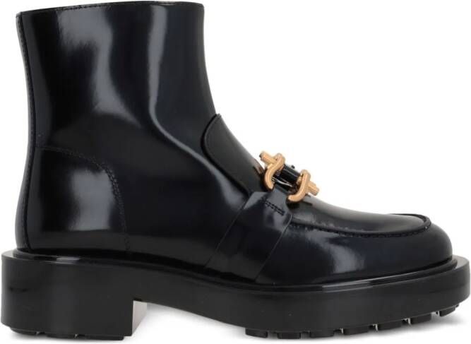 Bottega Veneta patent leather ankle boots Black