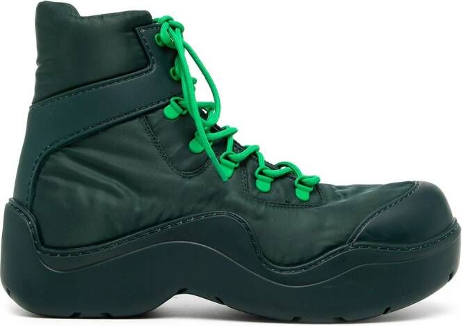 Bottega Veneta Puddle Bomber lace-up boots Green