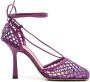 Bottega Veneta Stretch 90mm mesh sandals Purple - Thumbnail 1
