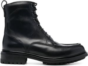 Brioni leather ankle boots Black