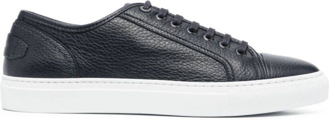 Brioni pebbled-finish low-top sneakers Blue