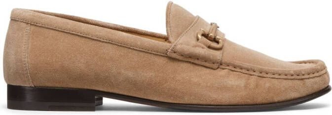 Brunello Cucinelli almond-toe leather loafers Brown