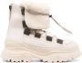 Brunello Cucinelli ankle fleece leather boots Neutrals - Thumbnail 1