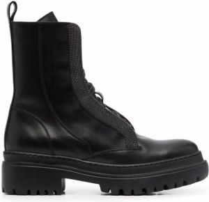 Brunello Cucinelli bead-embellished boots Black