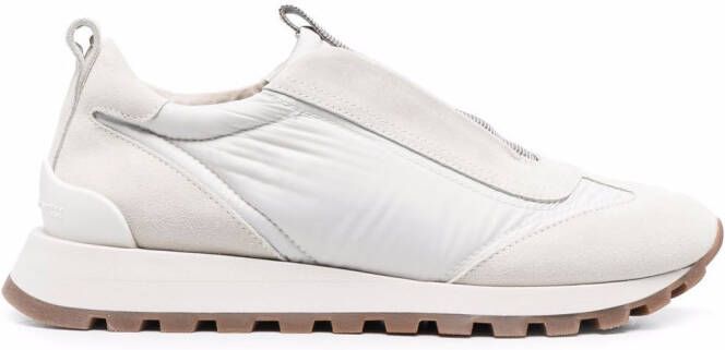 Brunello Cucinelli bead-embellished low top sneakers White