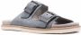 Brunello Cucinelli buckle-fastening suede slides Grey - Thumbnail 1