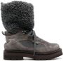 Brunello Cucinelli faux-fur detail hiking boots Grey - Thumbnail 1