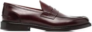 Brunello Cucinelli flat penny loafers Red