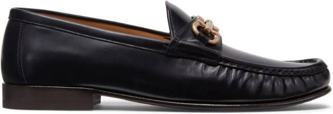 Brunello Cucinelli horsebit leather loafers Black