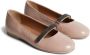 Brunello Cucinelli Kids almond-toe leather ballerina shoes Pink - Thumbnail 1