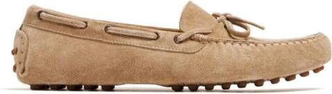 Brunello Cucinelli Kids bow-detail calf suede loafers Neutrals