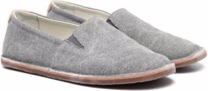 Brunello Cucinelli Kids canvas slip-on plimsolls Grey