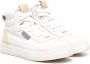 Brunello Cucinelli Kids embellished leather high-top sneakers White - Thumbnail 1