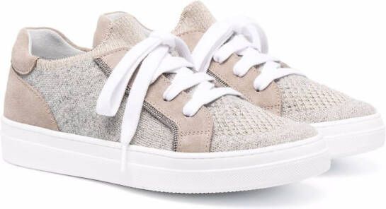 Brunello Cucinelli Kids low-top lace-up sneakers Neutrals