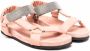 Brunello Cucinelli Kids silver-studded touch-strap sandals Pink - Thumbnail 1