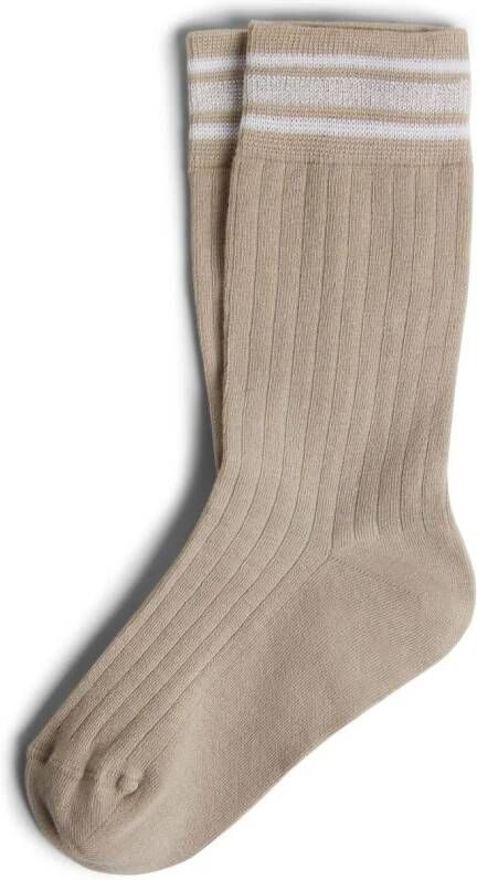 Brunello Cucinelli Kids stripe-detail cotton socks Neutrals