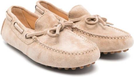 Brunello Cucinelli Kids suede deck shoes Brown