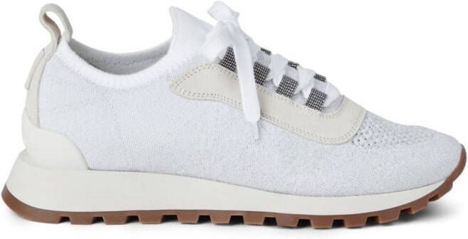 Brunello Cucinelli knitted low-top sneakers White