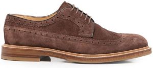 Brunello Cucinelli lace-up suede brogues Brown
