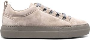 Brunello Cucinelli lace-up suede low-top sneakers Neutrals