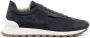 Brunello Cucinelli lace-up suede sneakers Blue - Thumbnail 1