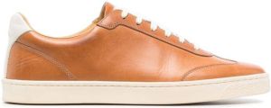 Brunello Cucinelli leather low-top trainers Brown