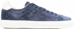 Brunello Cucinelli low-top suede sneakers Blue