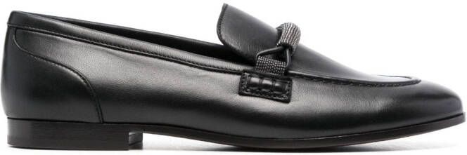Brunello Cucinelli Monili chain-embellished loafers Black