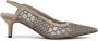 Brunello Cucinelli net-embroidery suede pumps Brown - Thumbnail 1