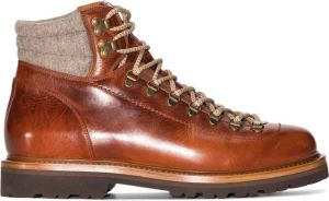 Brunello Cucinelli padded ankle lace-up boots Brown