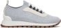 Brunello Cucinelli panelled knit lace-up sneakers Grey - Thumbnail 1
