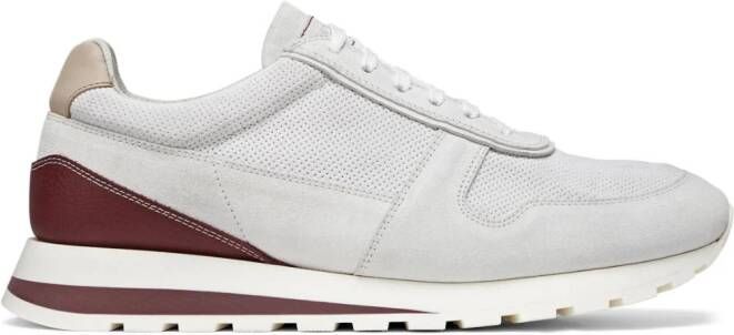 Brunello Cucinelli panelled leather sneakers White