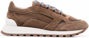 Brunello Cucinelli panelled low top sneakers Brown