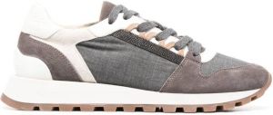 Brunello Cucinelli panelled low-top sneakers Grey