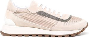 Brunello Cucinelli panelled low-top trainers Pink