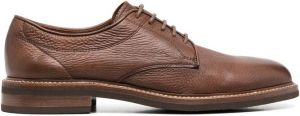 Brunello Cucinelli pebbled leather Derby shoes Brown