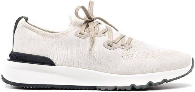 Brunello Cucinelli perforated-detail low-top sneakers White - Picture 2