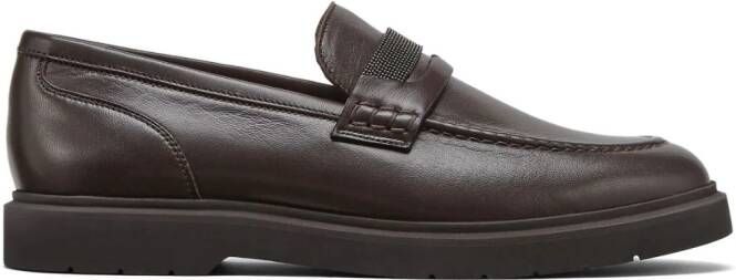 Brunello Cucinelli polished-finish loafers Brown