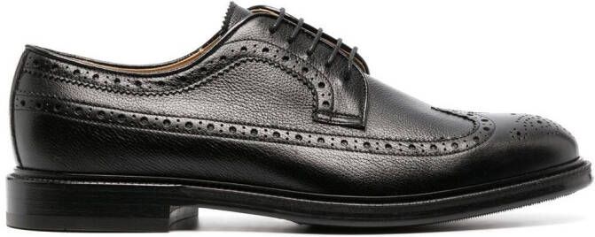 Brunello Cucinelli polished-finish lace-up brogues Black