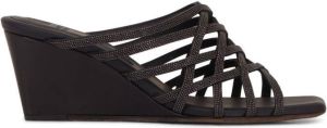 Brunello Cucinelli slip-on strappy-design sandals Black
