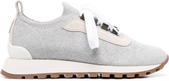 Brunello Cucinelli sock-style ankle sneakers Grey