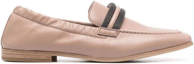 Brunello Cucinelli square-toe loafers Pink
