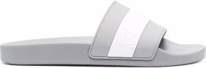 Brunello Cucinelli stripe-detail slides Grey