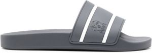 Brunello Cucinelli striped-strap slides Grey