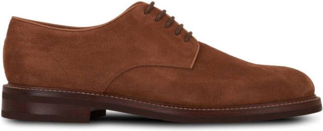 Brunello Cucinelli suede lace-up shoes Brown